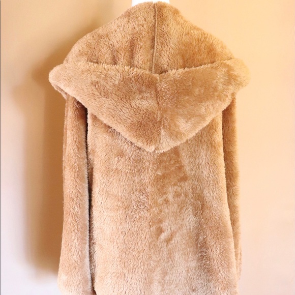 Camel Faux Fur Jacket - Picture 9 of 10
